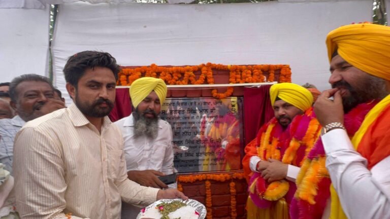 ਕੈਬਨਿਟ ਮੰਤਰੀ ਹਰਭਜਨ ਸਿੰਘ ਨੇ ਸੜਕਾਂ ਦੀ ਸਪੈਸ਼ਲ ਰਿਪੇਅਰ ਦਾ ਰੱਖਿਆ ਨੀਂਹ ਪੱਥਰ