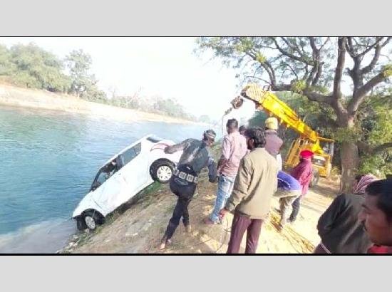ਬੇਕਾਬੂ ਕਾਰ ਭਾਖੜਾ ਨਹਿਰ ‘ਚ ਡਿੱਗੀ, ਦੋ ਔਰਤਾਂ ਦੀ ਮੌਤ, ਗੋਤਾਖੋਰਾਂ ਨੇ ਲਾਸ਼ਾਂ ਕੱਢ ਕੇ ਪੁਲਿਸ ਹਵਾਲੇ ਕੀਤੀਆਂ