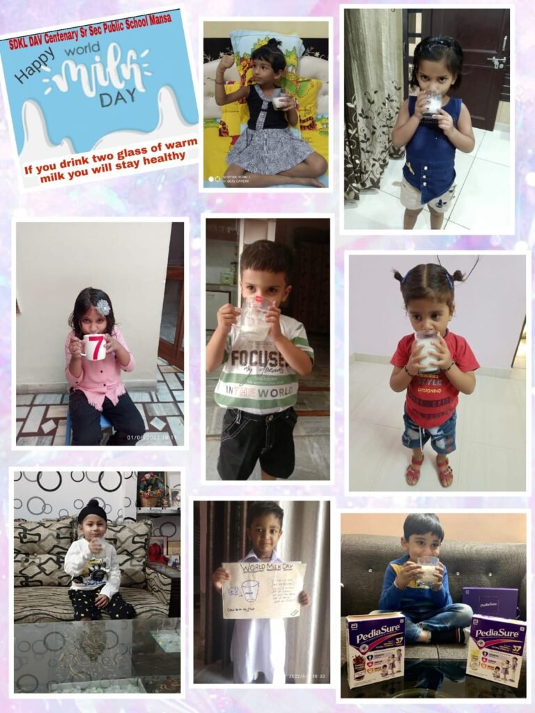 ਡੀਏਵੀ ਪਬਲਿਕ ਸਕੂਲ ਮਾਨਸਾ ਦੇ ਵਿਦਿਆਰਥੀਆਂ ਵੱਲੋਂ ਮਨਾਇਆ ਗਿਆ ਆਨਲਾਈਨ ਮਿਲਕ ਡੇ